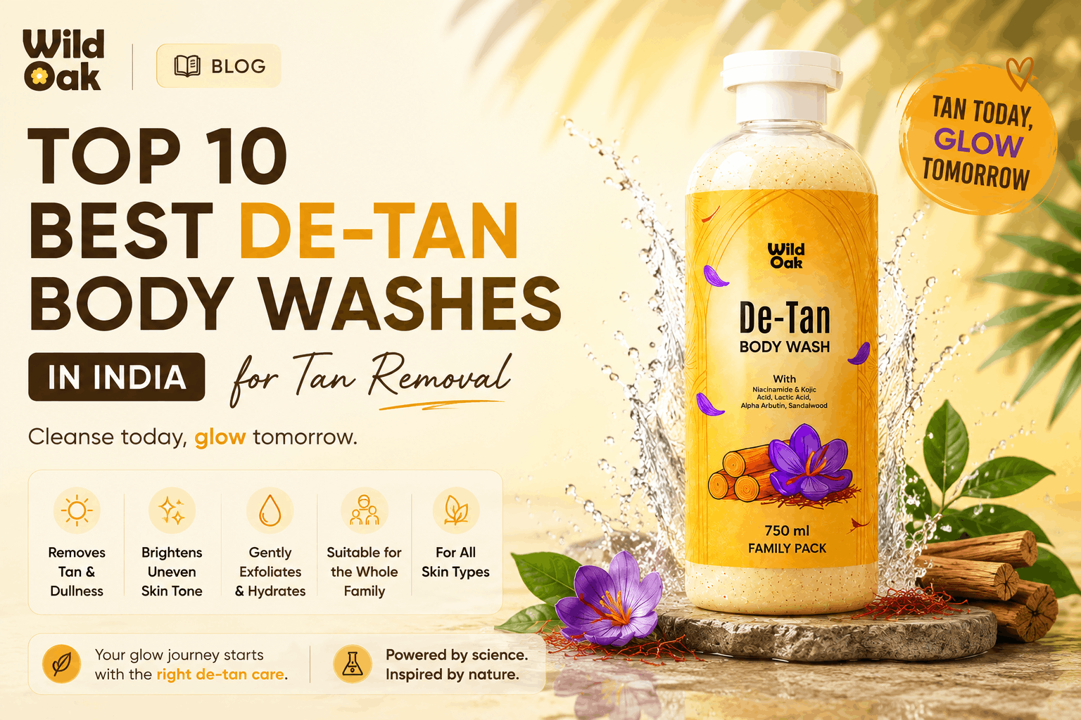 Top 10 Best De-Tan Body Washes in India for Tan Removal
